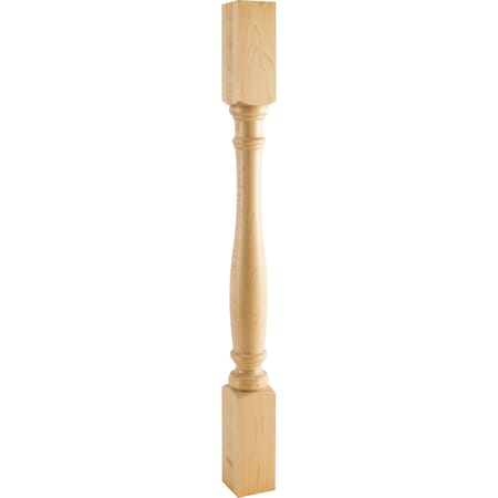 Hardware Resources 3" Wx3"Dx35-1/2"H Alder Turned Post P1-3ALD